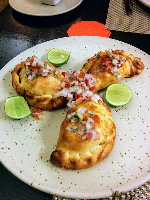 Places to Eat in Cusco on a 3 day itinerary: Empanada appetizer from Gaston's Chicha restaurant