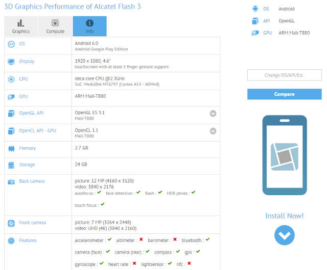 Alcatel Flas 3 muncul di situs patokan GFXBench dengan prosesor deca-core Alcatel Flas 3 muncul di situs patokan GFXBench dengan prosesor deca-core