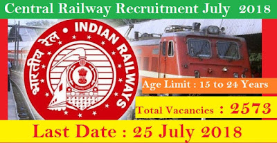 central railway recruitment 2018