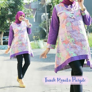 Busana tunik batik orang gemuk Busana tunik batik orang gemuk
