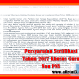 Persyaratan Sertifikasi Tahun 2017 Khusus Guru Non Pns.Docx