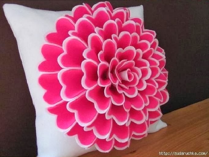 DIY Felt Flower Pillow The Idea King
