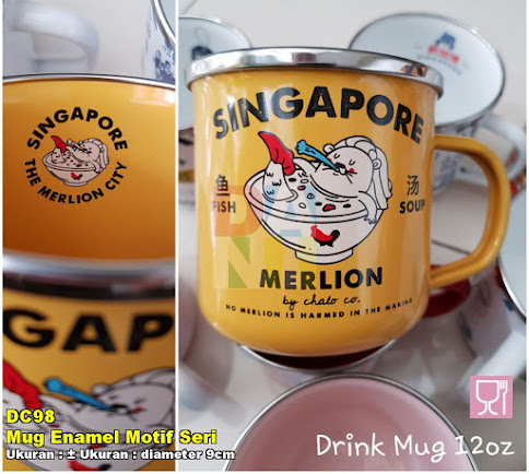 Mug Enamel Motif Seri