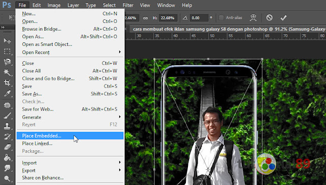 Cara membuat efek iklan Samsung galaxy S8 dengan photoshop Cara membuat efek iklan Samsung galaxy S8 dengan photoshop