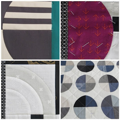 Luna Lovequilts - Quarter and half circle made using freezer paper Luna Lovequilts - Quarter and half circle made using freezer paper