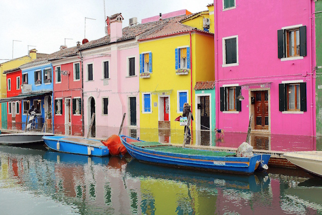 Colorful houses in Burano island, Venice Burano, Venice, Italy