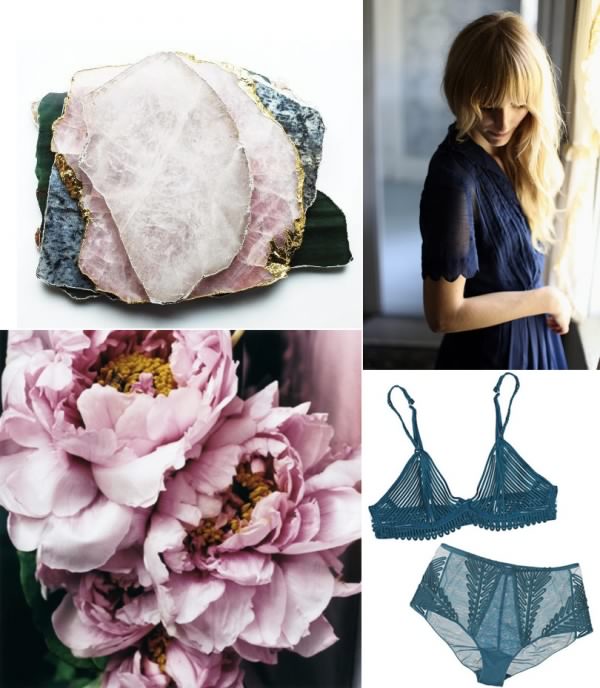 Blush and blue Pink and navy A soft color grounded in the strength of a 
