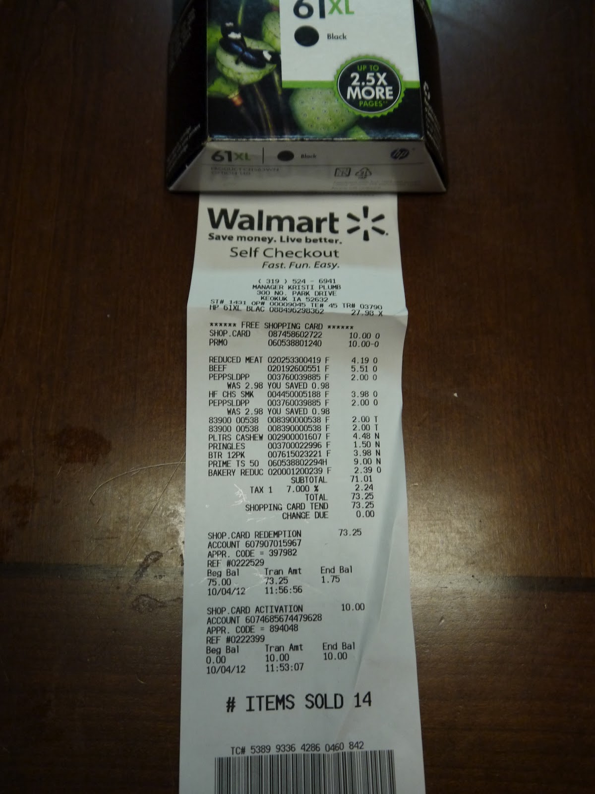 HP XL Ink Cartridges and Walmart!