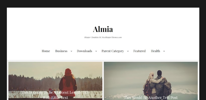 Almia Free Blogger Template