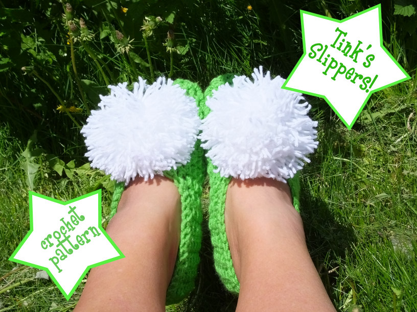 Tinkerbell slippers- crocheted