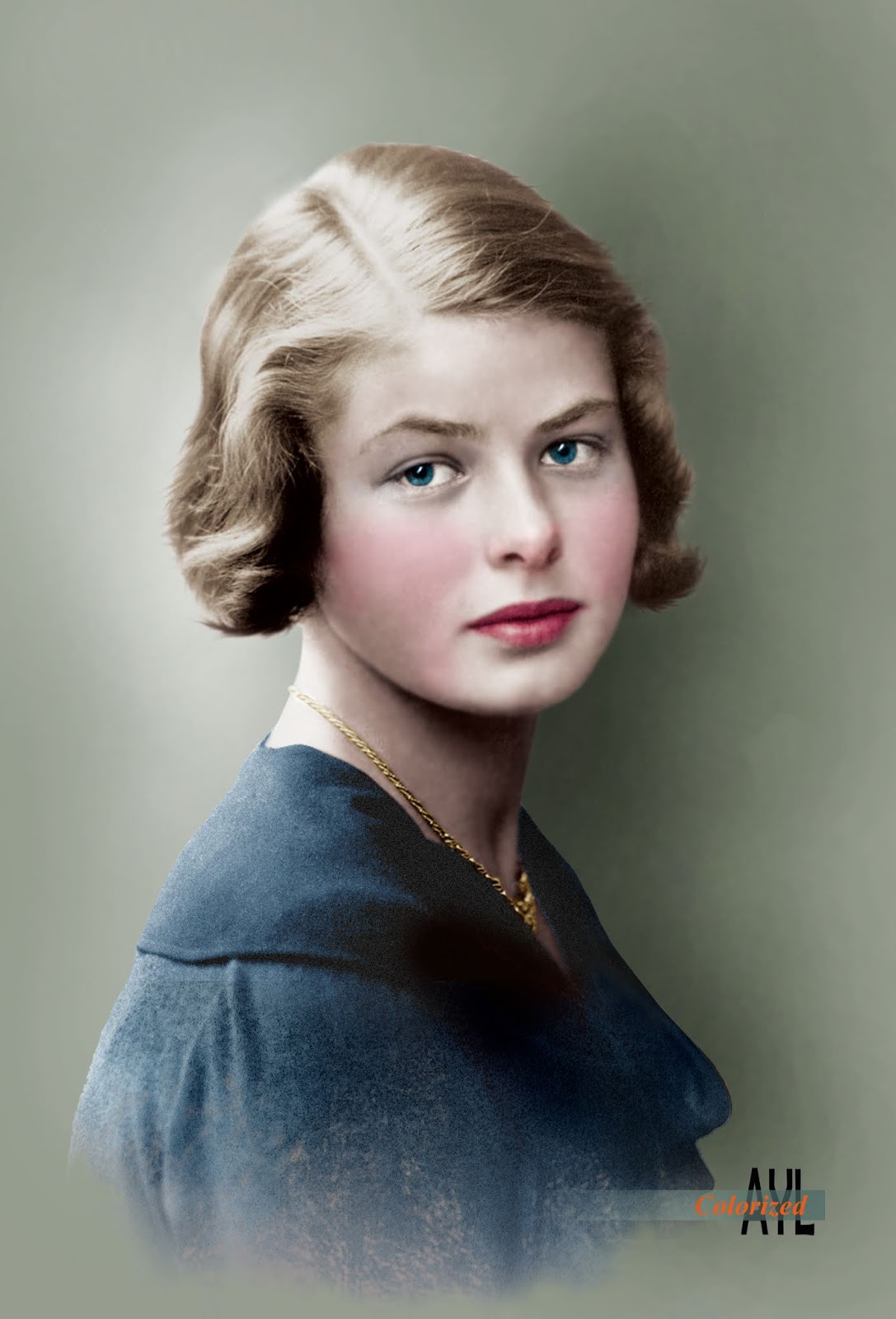 colors a bygone era teenaged ingrid bergman colorized from a self colors a bygone era teenaged ingrid bergman colorized from a self