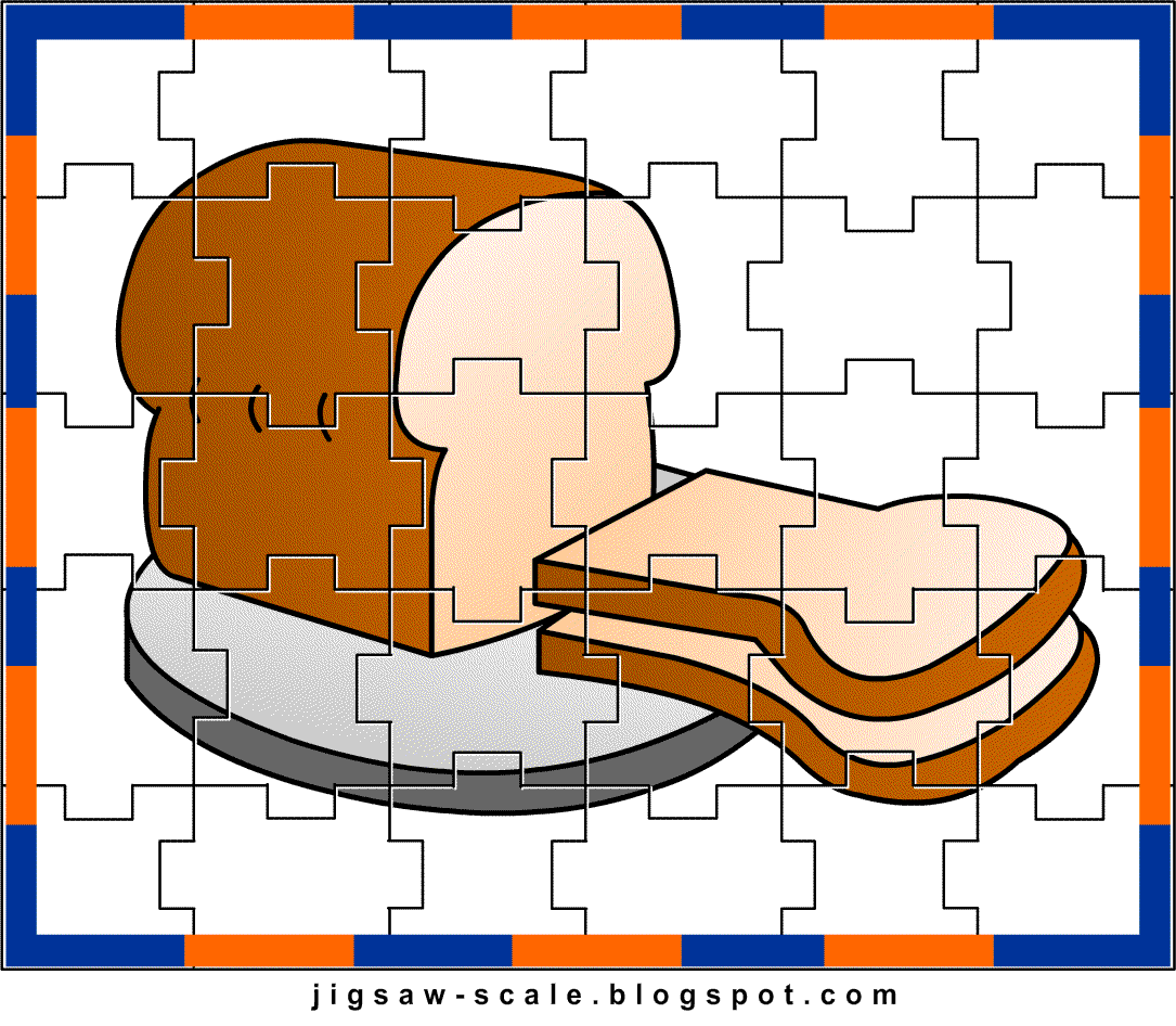 Printable Jigsaw Puzzle for kids Bread Jigsaw