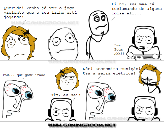 Jogando games com supervisão do pai