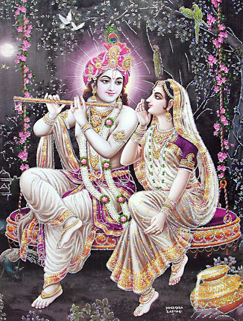 Beautiful Krishna and Radha Love Picture
