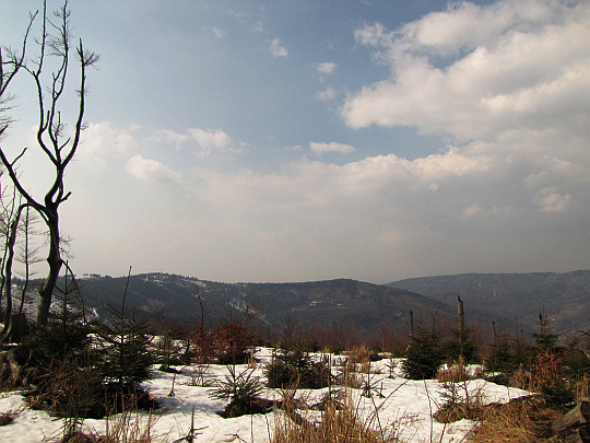 Magurka Wilkowicka (909 m n.p.m.) i Sokołówka (858 m n.p.m.), której stoki opadają na Przełęcz Przegibek (663 m n.p.m.).