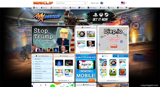 MiniClip притежава една от най-големите колекции за онлайн игри