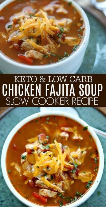 LOW CARB CROCK POT CHICKEN FAJITA SOUP | Sahara's Cooking