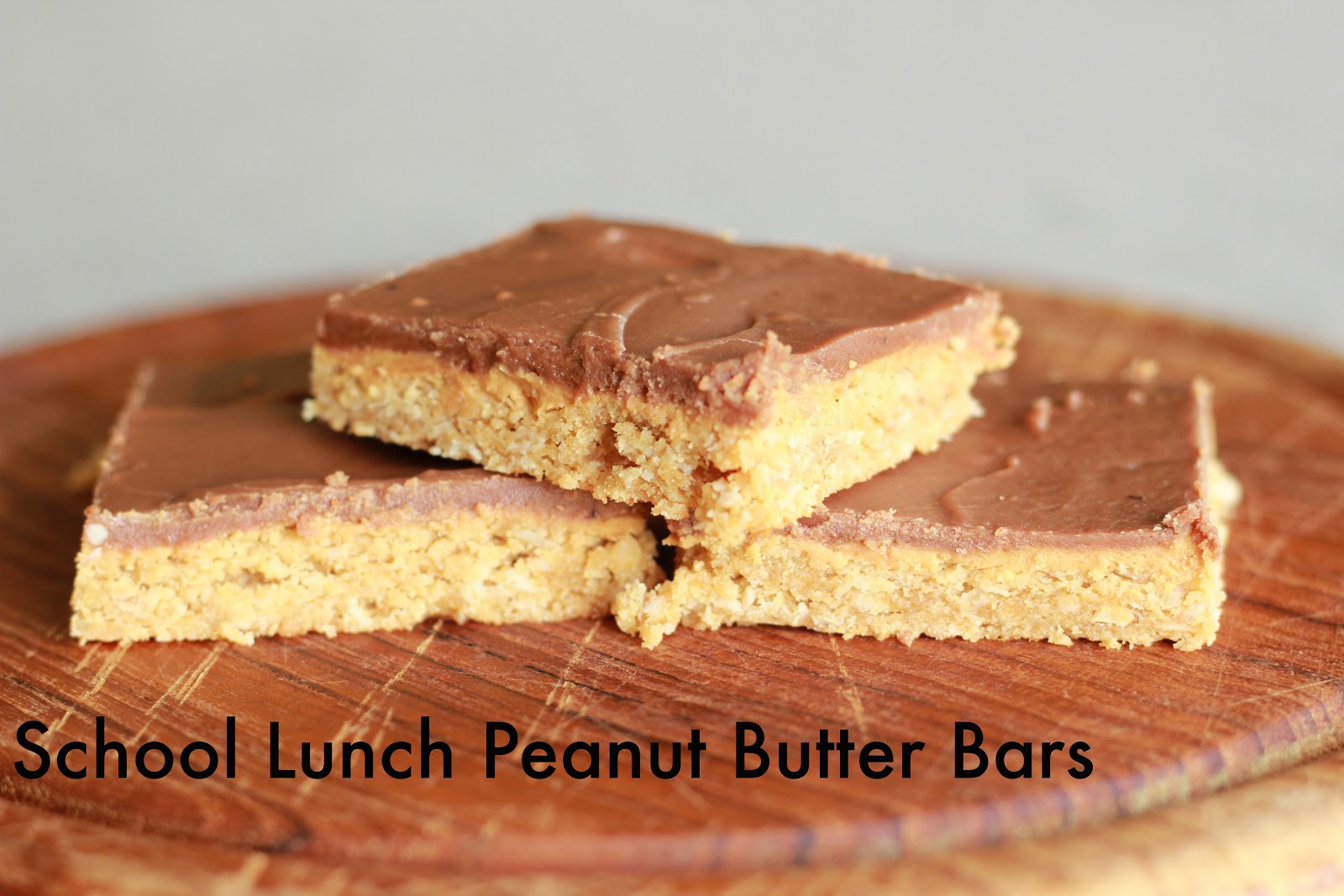 Life on Pioneer Trail School Lunch Peanut Butter Bars