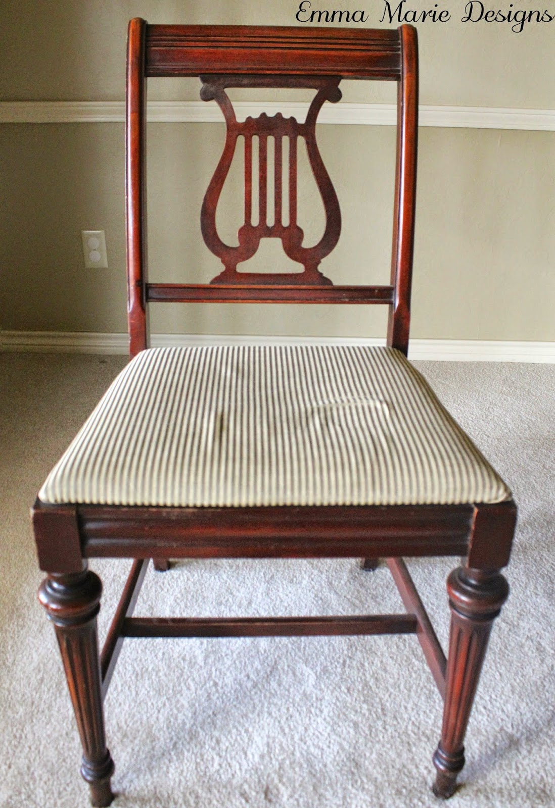 How to Recover a Chair Seat Cushion Emma Marie Designs