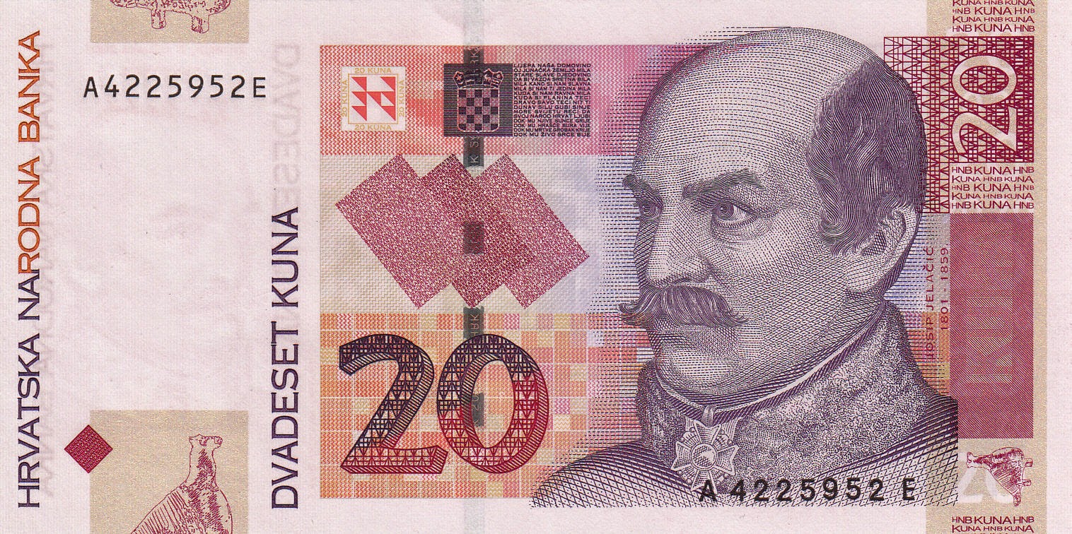 Croatia 20 Kuna banknote 2001 Josip Jelačić|World Banknotes & Coins