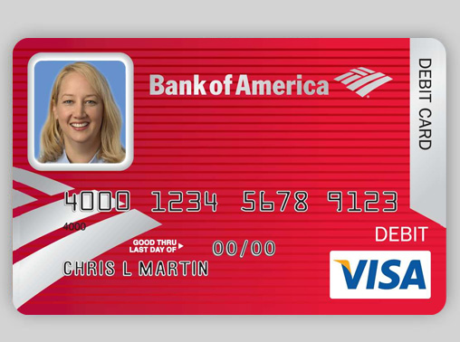 how to change picture on bank of america debit card