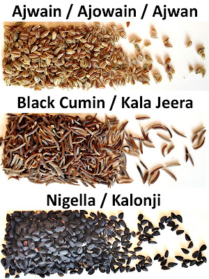 ajwain, cumin,nigella, seeds, aromatic, flavoring, topping