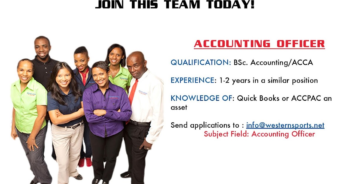 I Need A Job Jamaica Accounting. Officer