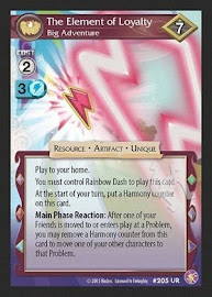 My Little Pony The Element of Loyalty, Big Adventure Absolute Discord CCG Card