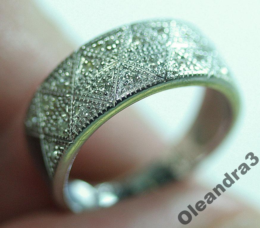 retro obrączka z brylantami w białym złocie retro obrączka z brylantami w białym złocie retro vintage unikat