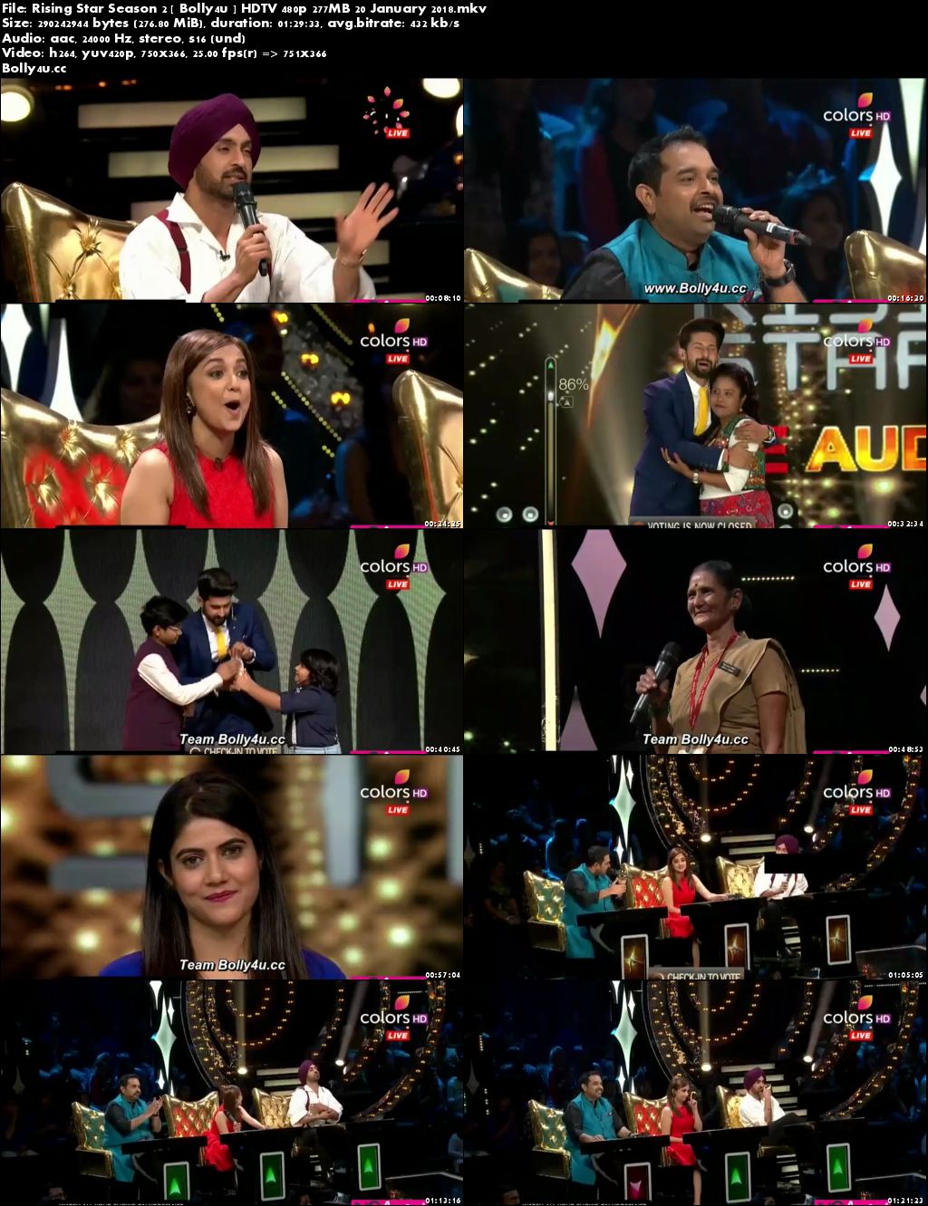 Rising Star Season 2 HDTV 480p 250MB 20 January 2018 Download