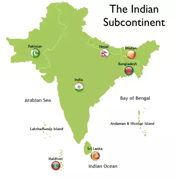 on asian continent india Is the