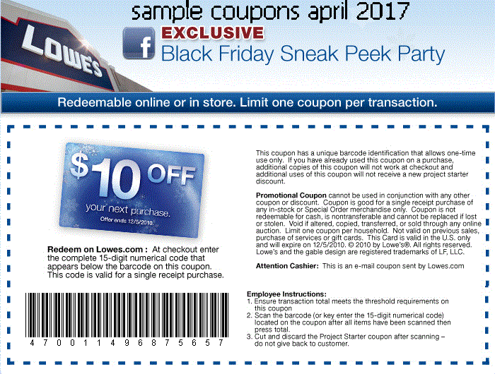 Lowes discount coupons