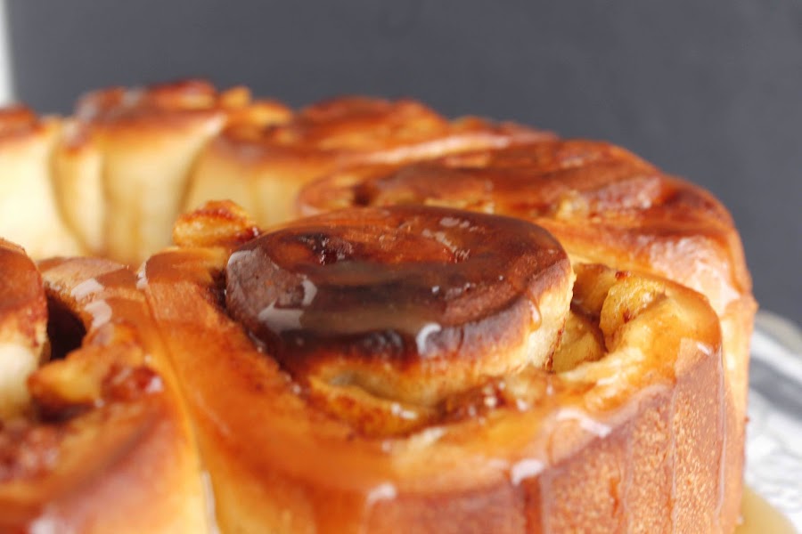 Receta Rollos de manzana con salsa de caramelo o Caramel apple rolls