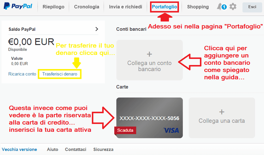 Come inviare e trasferire denaro dalla carta PayPal in banca Come inviare e trasferire denaro dalla carta PayPal in banca