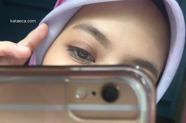 hasil pakai Wardah Eyebrow Kit