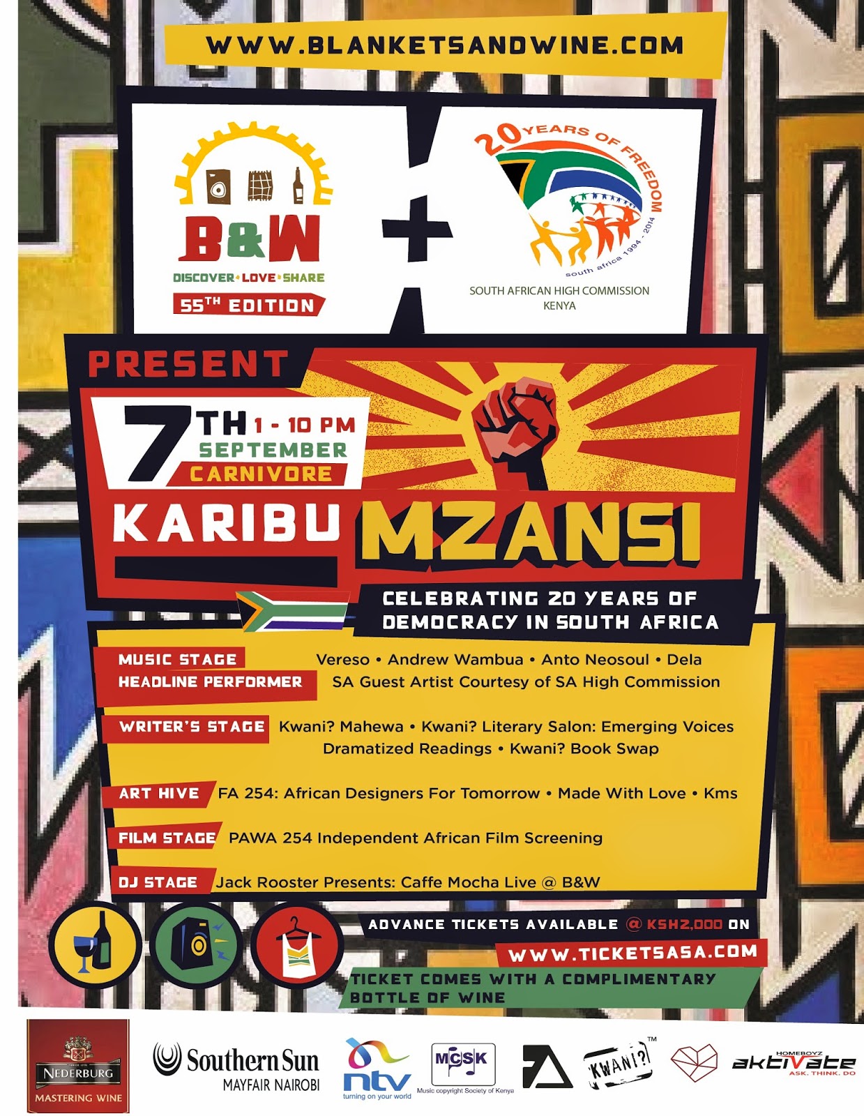 Celebrating the Kenyan Story Blankets & Wine Karibu Mzansi Edition