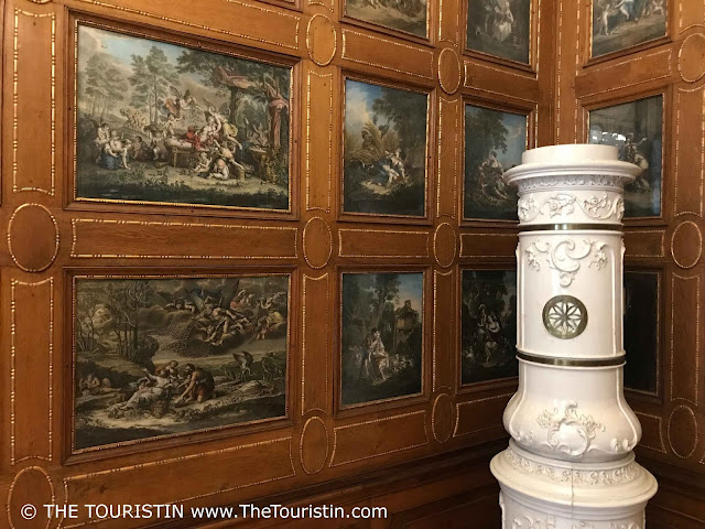 Art and Fireplace at the Mirbach Palace in Bratislava in Slovakia