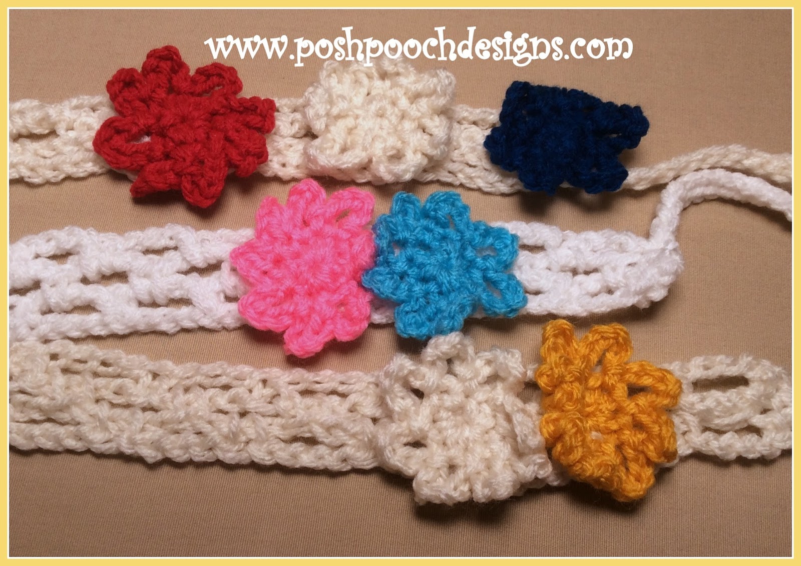 Posh Pooch Designs Lattice Dog Collar Crochet Pattern