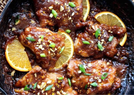 STICKY THAI PEANUT ORANGE CHICKEN STICKY THAI PEANUT ORANGE CHICKEN