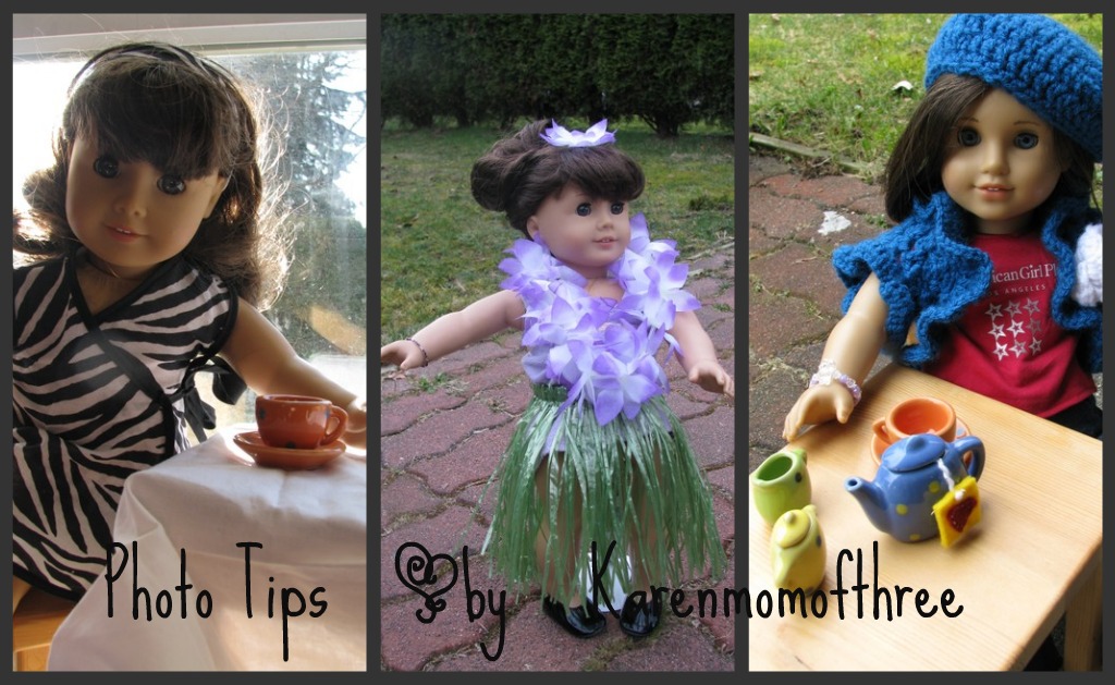Karen Mom of Three's Craft Blog Tips on photographing your dolls!