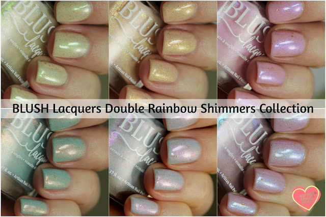 BLUSH Lacquers Double Rainbow Shimmers Collection swatches by Streets Ahead Style