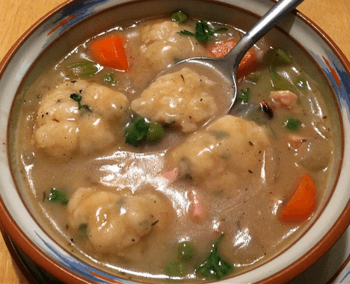Chicken and Rice Dumplings Soup