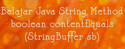 boolean contentEquals(StringBuffer sb)