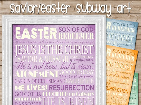 NEW!! Savior / Easter / Resurrection SUBWAY ART