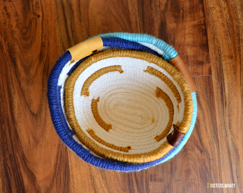 DIY Yarn Wrapped Rope Basket Sewing Tutorial - Sisters, What!