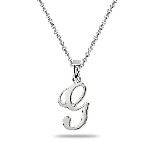 Sterling Silver G Letter Initial Alphabet Name Personalized 925 Silver ...