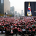 100,000+ Rakyat Berhimpun Desak Presiden Korea Selatan Letak Jawatan