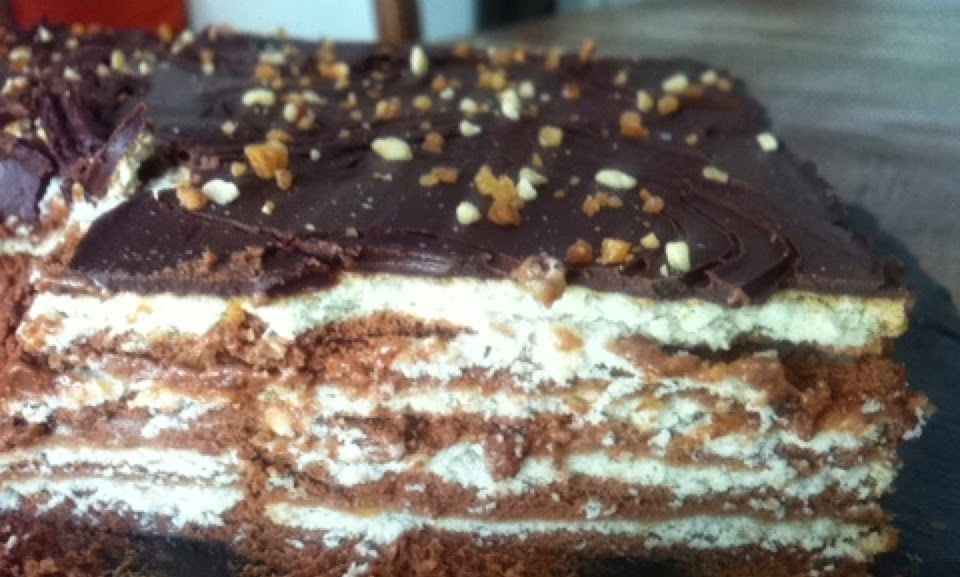 Passionnée de Sucré: Gâteau aux petits beurre de mon enfance