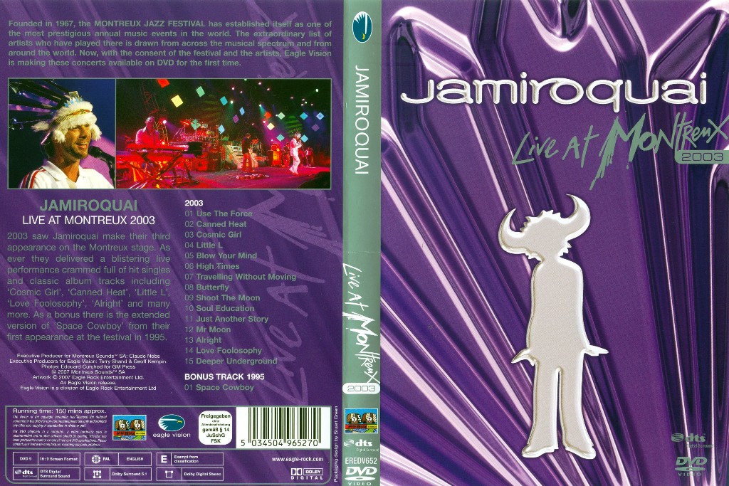 ESTANTE DO SOM JAMIROQUAI ''LIVE AT MONTREUX, 2003''