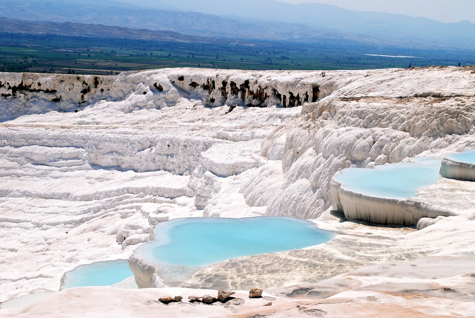 The white terrace pools at Pamukkale in Turkey